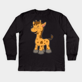 Giraffe Comic Baby Kids Long Sleeve T-Shirt